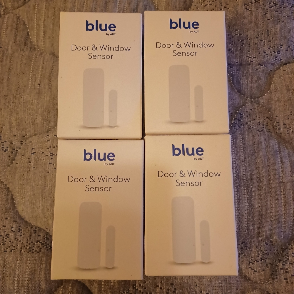 4 Blue by ADT Door and Window Sensor for Home Security OPEN BOX.